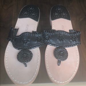 Jack Rogers black sandal flip flop 8 1/2 8